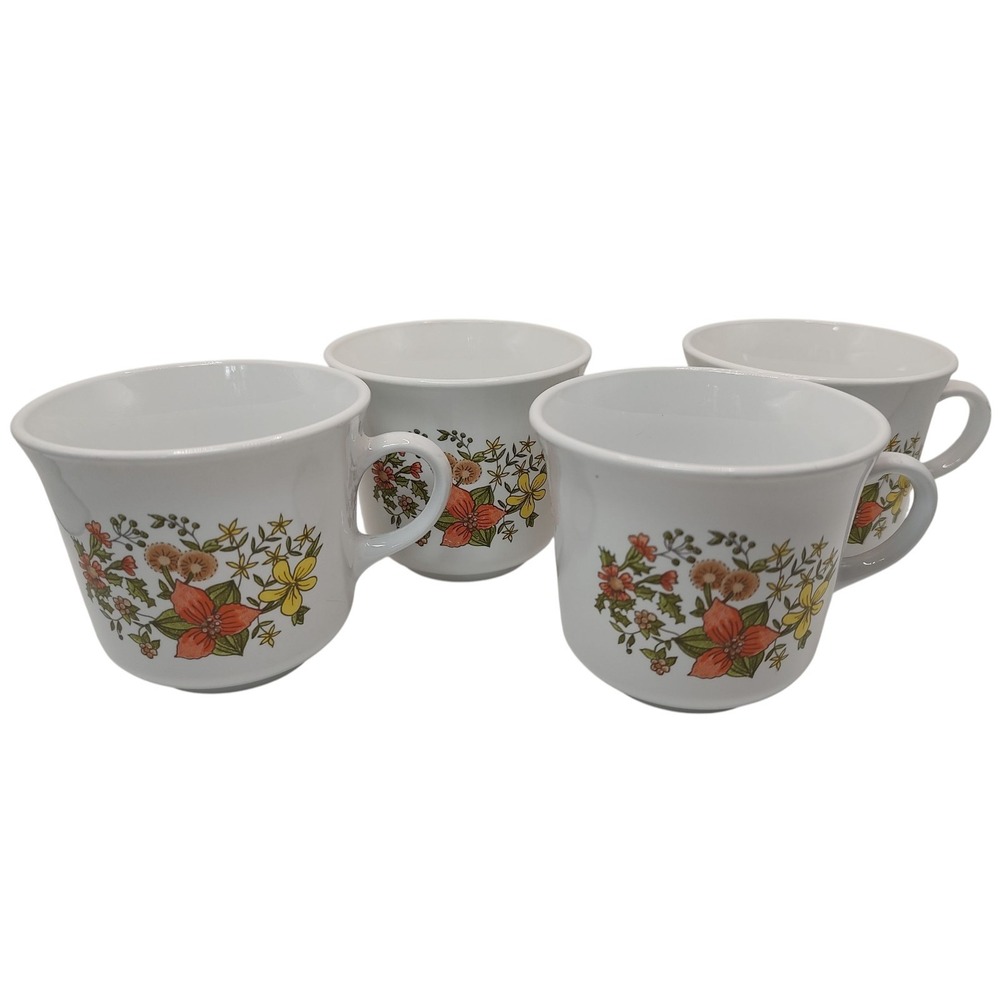 Vintage Corelle Indian Summer Coffee Mug Corning 1970s Set of Four USA Made‎ SEE